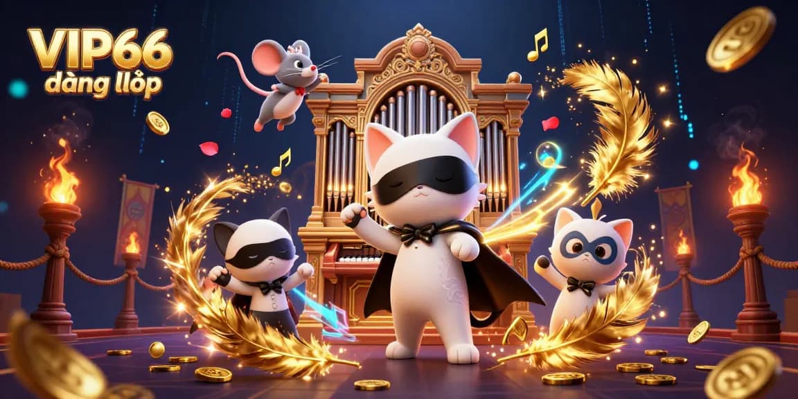 Experience the thrills of VIP66 đăng nhập as animated characters engage in a vibrant casino scene.