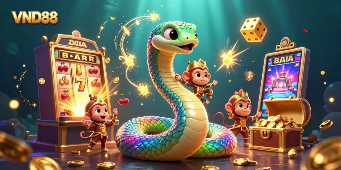 Experience the excitement at VND88 with vibrant 3D casino scene featuring a jackpot slot experience.