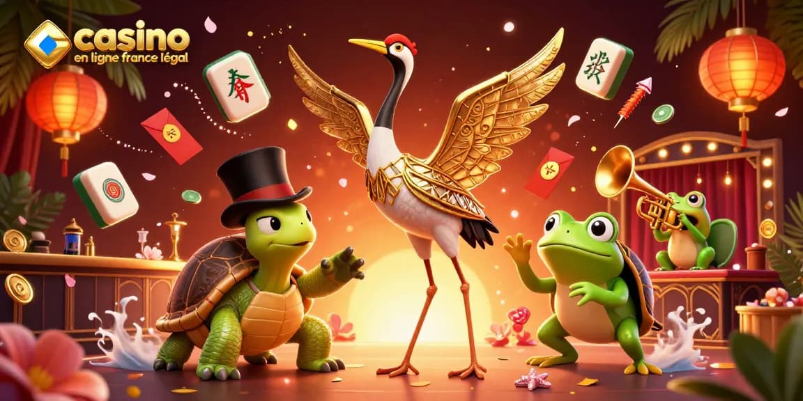 Profitez de l'univers des casinos en ligne France légal avec cette illustration festive.