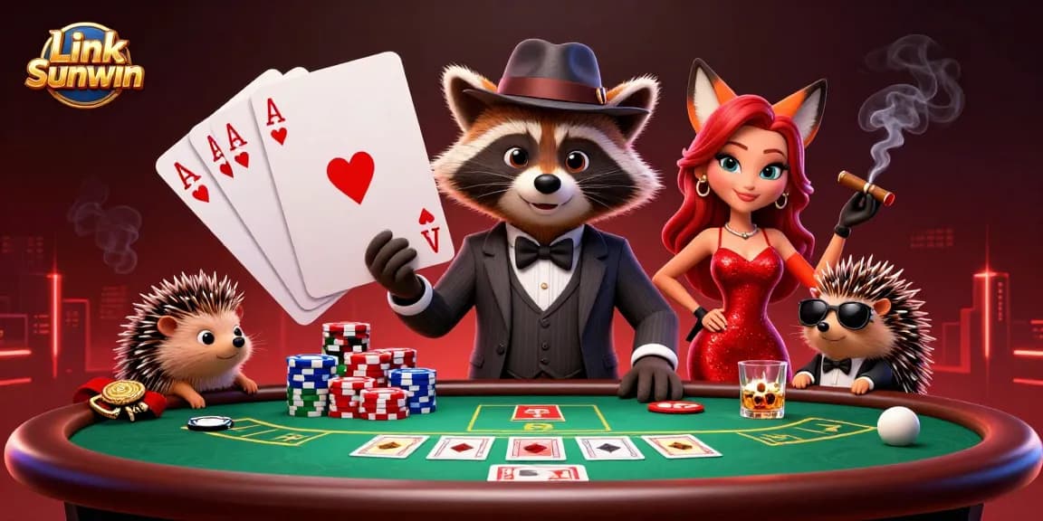 Experience thrilling poker action at Link Sunwin with dynamic characters and rich visual detail.