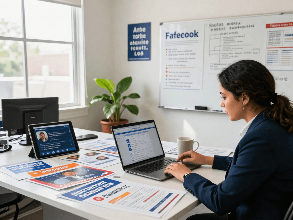 How to run political ads on Facebook with a detailed campaign strategy in an active campaign office