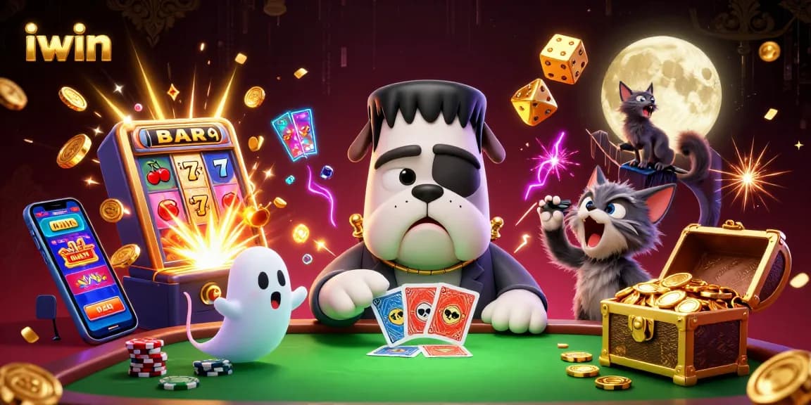 Experience thrilling gameplay with iwin's lively casino scene featuring vibrant characters and rich animations.