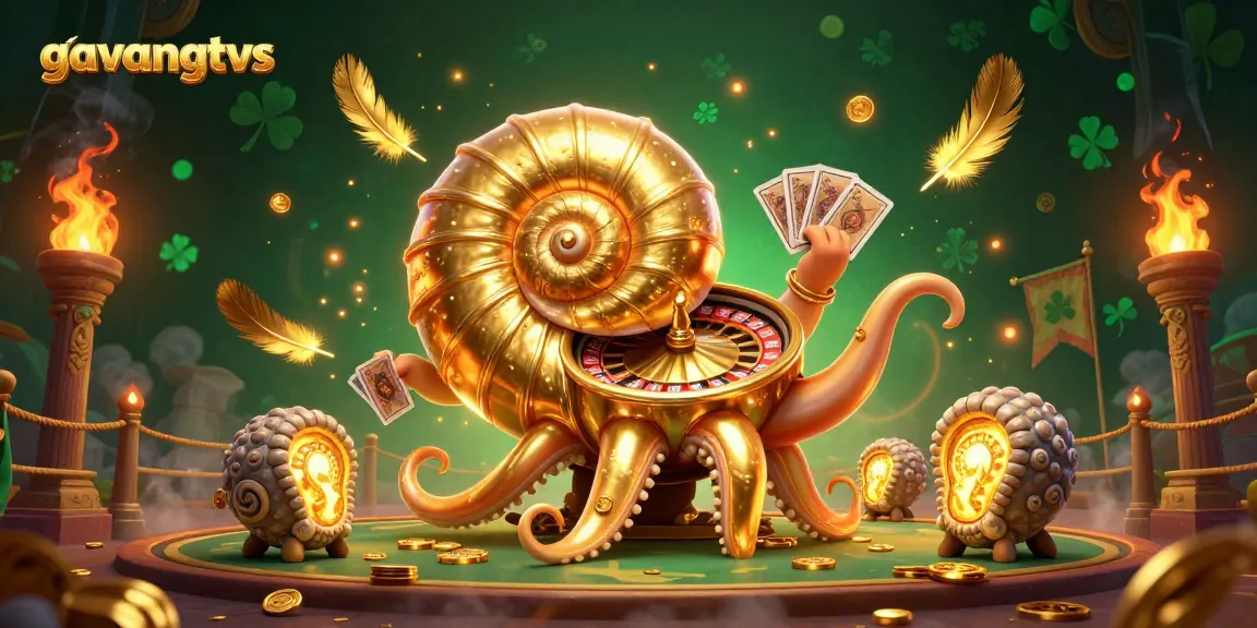 Engage with gavangtvs as the dazzling nautilus spins the roulette of fortune amidst a vibrant casino backdrop.
