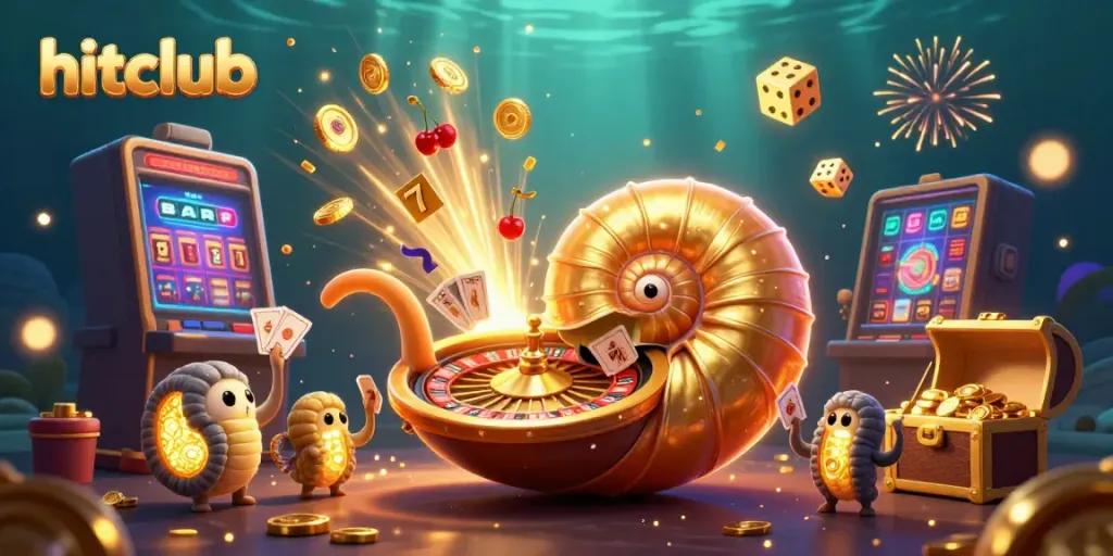 Experience excitement with hitclub as 3D characters engage in vibrant casino games.