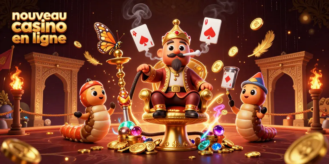 Découvrez le nouveau casino en ligne avec une illustration animée captivante et des éléments de jeu fascinants.