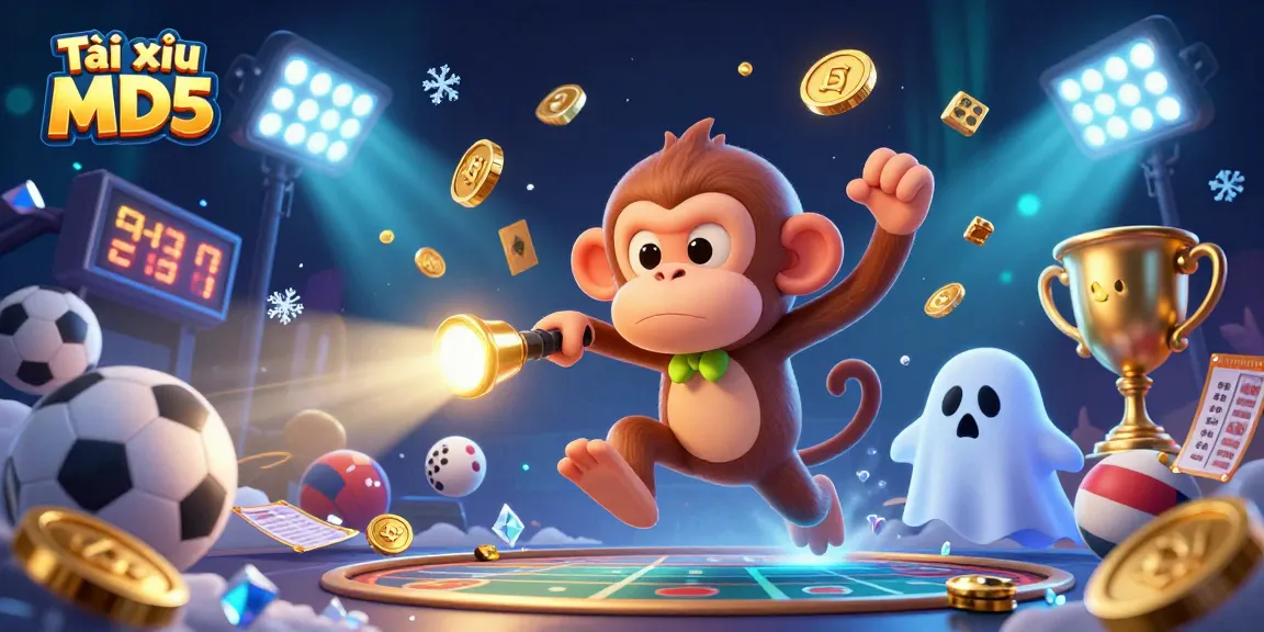 Engage in thrilling Tài xỉu MD5 gaming with our lively poltergeist monkey and ghost-hunter puppy.