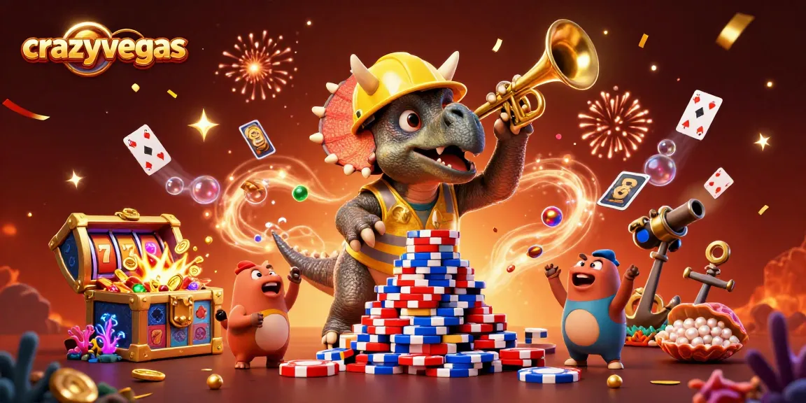 Celebrate big wins with crazyvegas in this vibrant jackpot scene featuring dynamic casino elements.