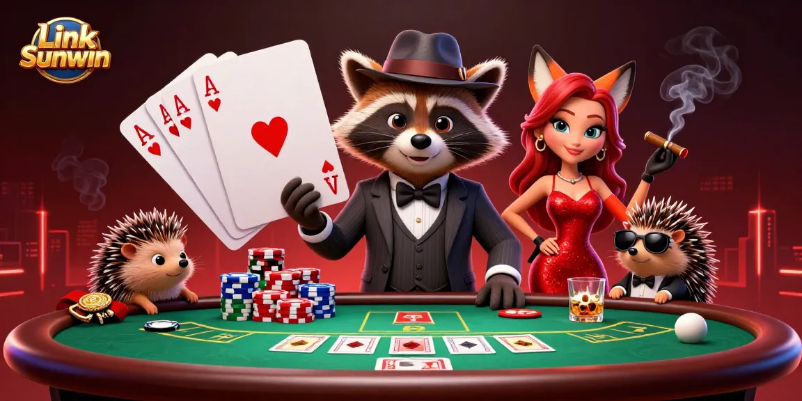 Experience thrilling poker action at Link Sunwin with dynamic characters and rich visual detail.
