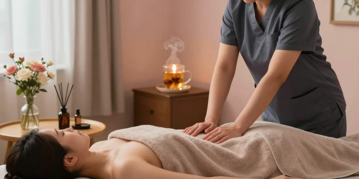 Experience 도봉구출장마사지 in a serene home environment with a professional therapist creating a soothing atmosphere.