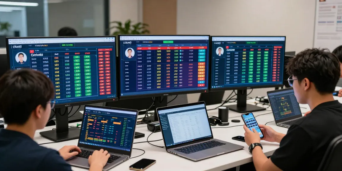 Engaged users on cika4d analyzing TOTO MACAU betting data in a modern tech workspace.