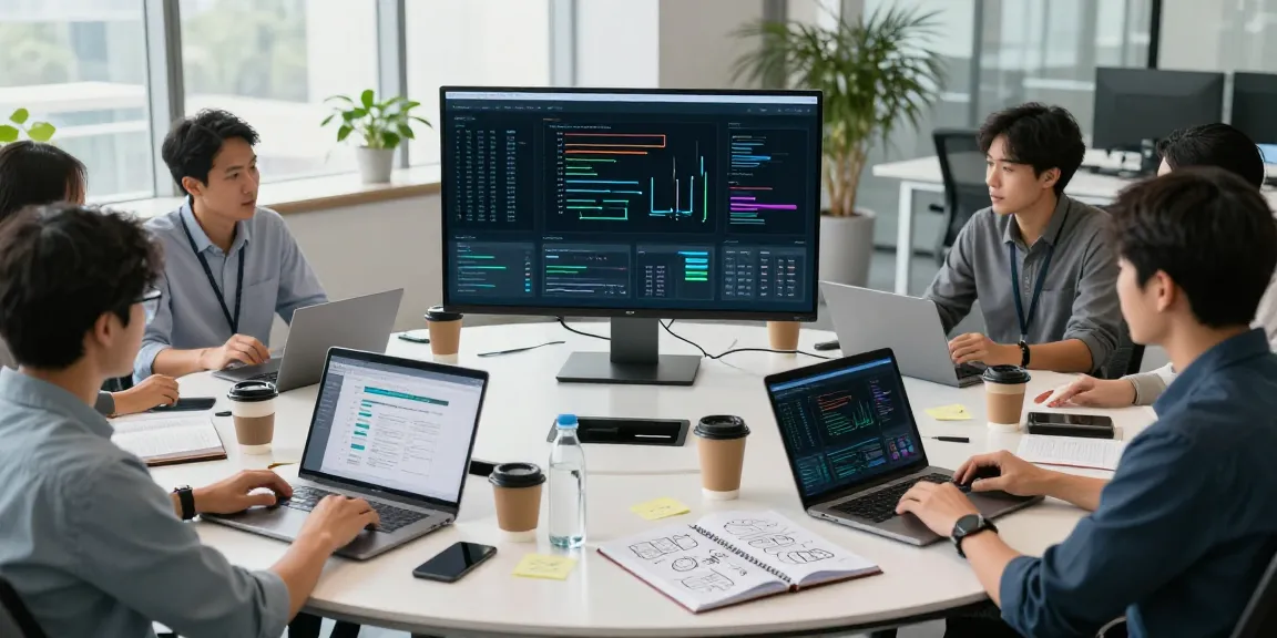 Team collaborating on Enterprise AI models in a modern workspace
