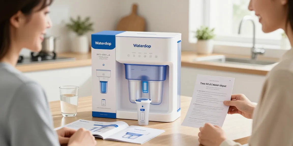 "Waterdrop WFD-40W-L-A Water Filter Dispenser showcased in an e-commerce product review, highlighting premium features and best deals online."