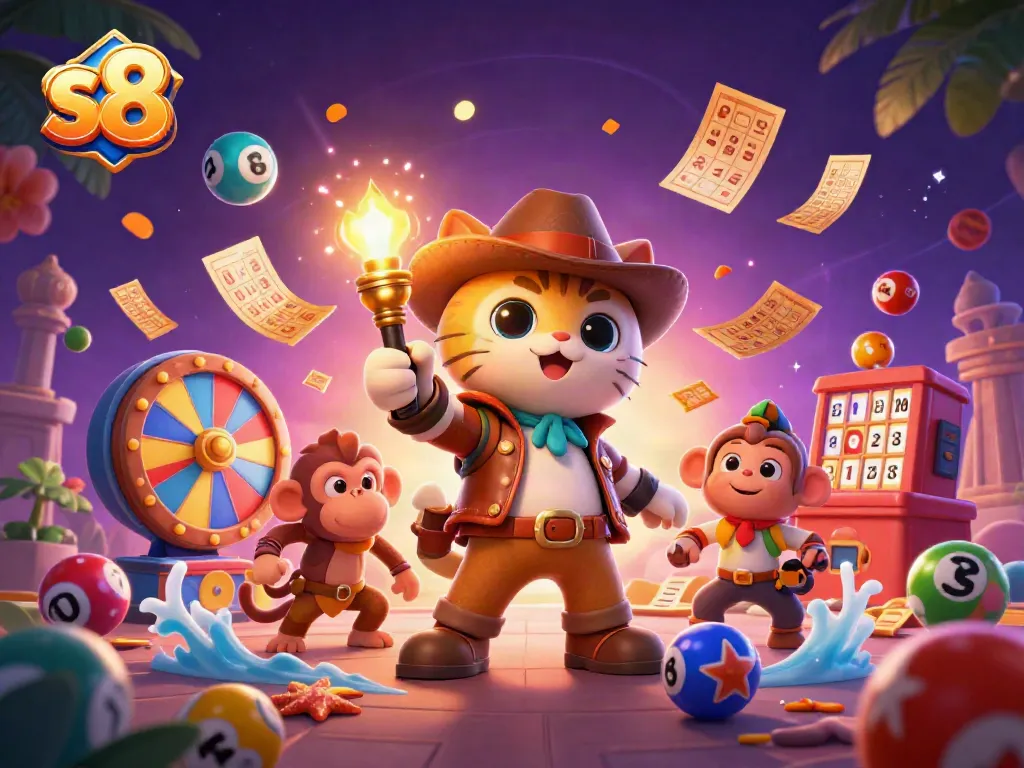 Experience thrilling gambling adventures with the dynamic s8 casino scene showcasing vibrant games and characters.