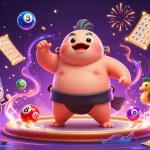 Experience tai video tiktok excitement with vibrant lottery balls and a cartoon fugu wrestler