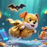 Engage with the thrilling 33Win trang chủ experience featuring a superhero dog amidst vibrant casino symbols and crypto elements.