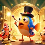 Joacă la casino online cu sloturi captivante și câștiguri strălucitoare în această ilustrație vibrantă.