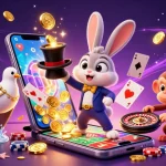 Jouez à blackjack en ligne en France avec des gains, illustré par des personnages animés.