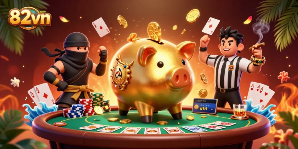 Experience thrilling gameplay at 82vn with vibrant characters and dynamic casino elements.