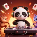 Experience the thrilling fun at tr88, featuring a lively DJ panda, dancing monkey, and rave kitten alongside dynamic casino elements.