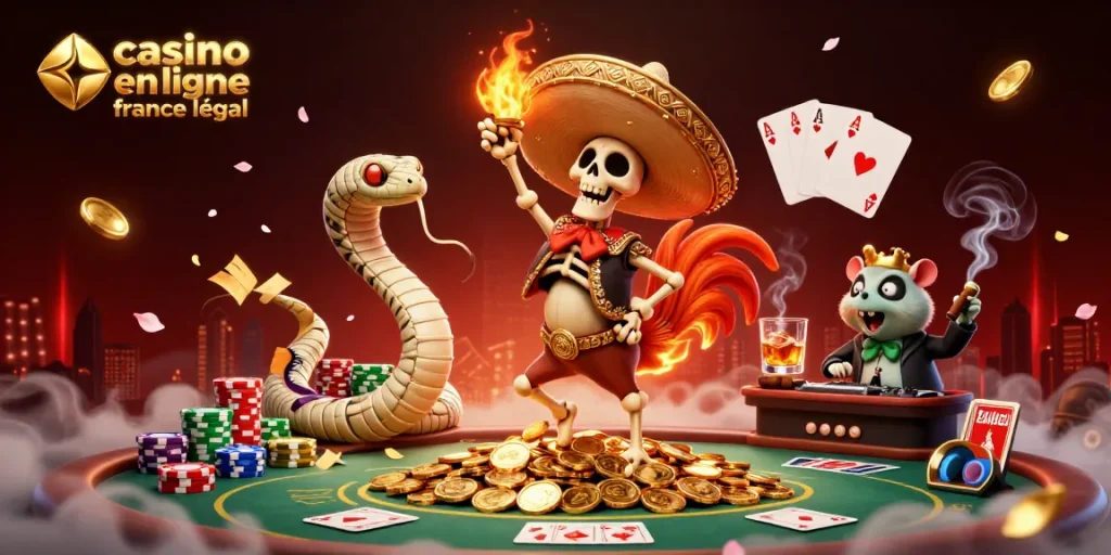 Jouer sur un casino en ligne légal en France pour gagner avec des personnages de fête animés