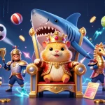 Win big at vipwin with our vibrant 3D casino scene featuring a hamster king and sports elements.