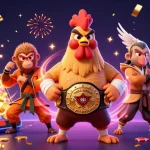Engage with the vibrant red888 casino scene featuring exciting games and characters in an animated atmosphere.