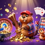 Experience the thrill of slot777 with golden winnings cascading in a vibrant casino scene.