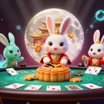 Engage with instant payout casinos online through playful 3D cartoon rabbit imagery.