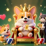 Xoilac offers an exciting throne experience with a royal corgi and gaming elements.