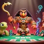 Experience high-stakes poker action with fv88's vibrant casino scene featuring dynamic characters and rich game elements.