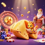 Engage in exhilarating fun with BTY6137's 3D casino characters amidst cascading golden coins and vibrant gaming elements.